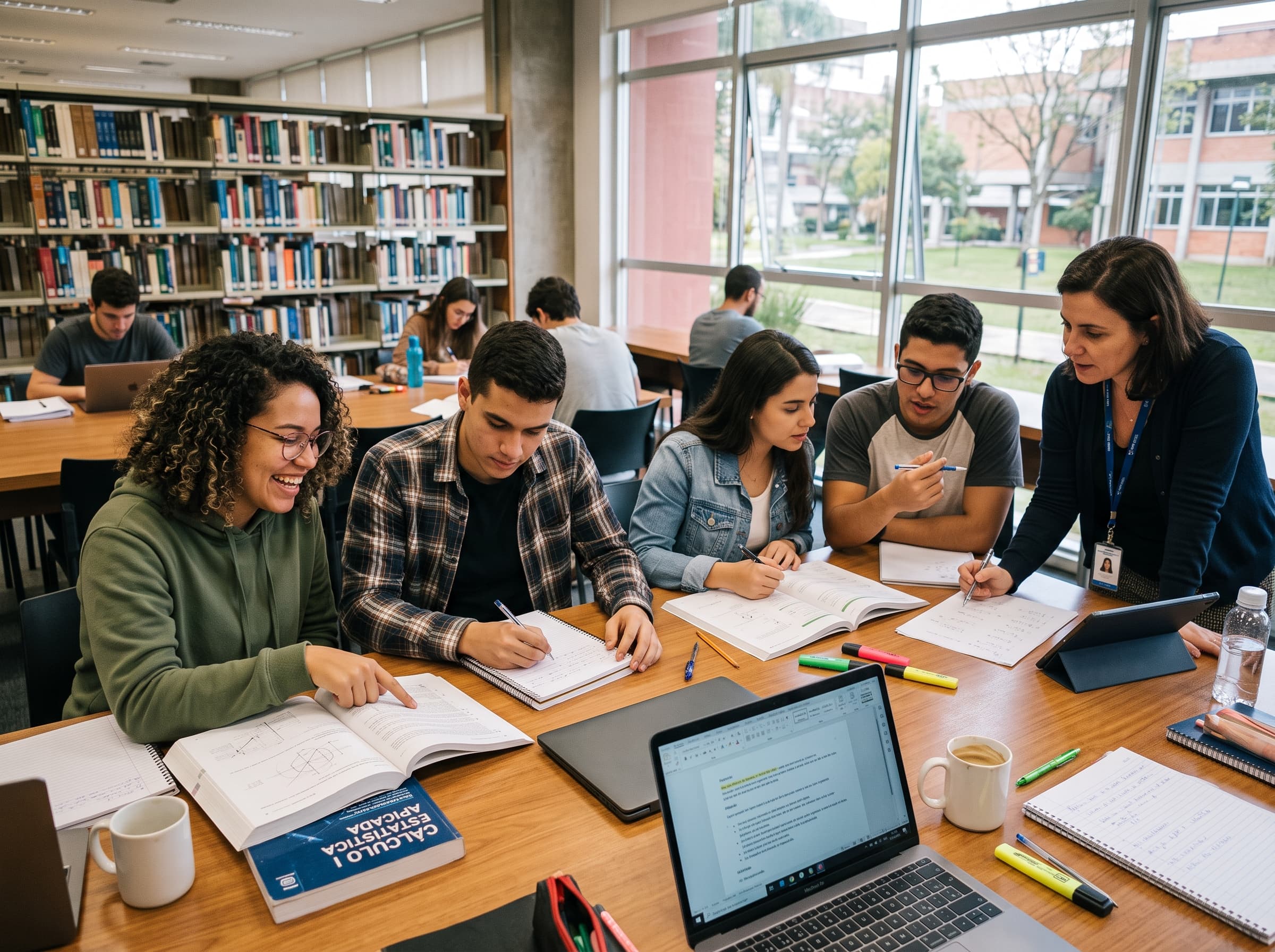 Estudante revisando conteúdo com apoio da metodologia do cursinho